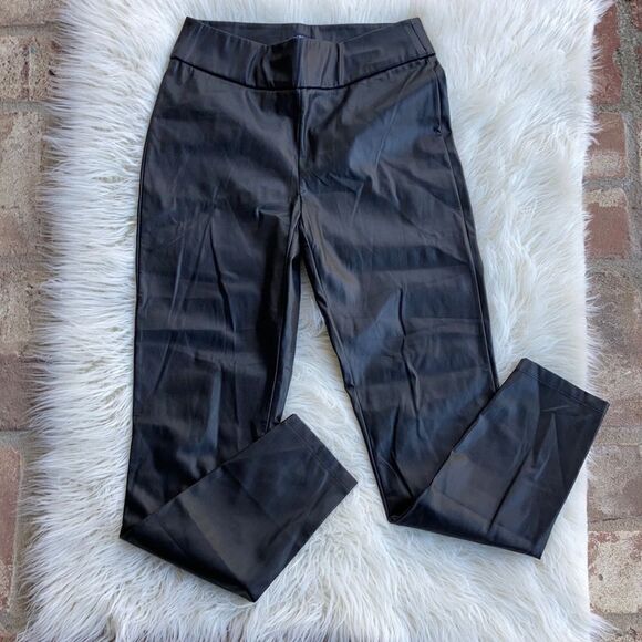 J.Crew Black Pleather High Rise Leggings Size XS - Picture 1 of 8